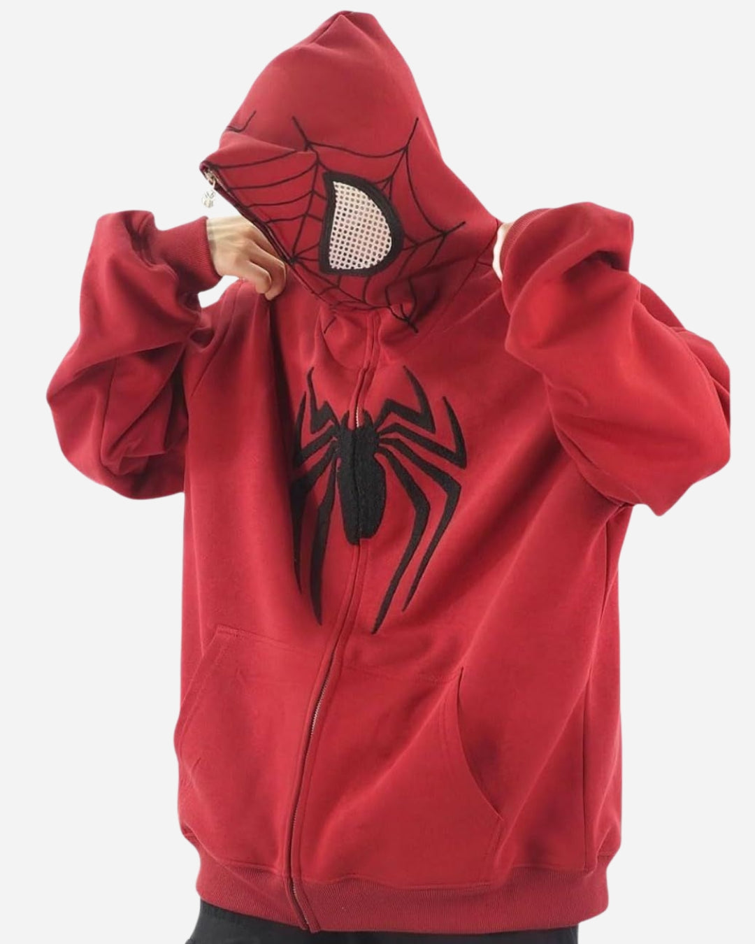 SPIDER UNISEX RED HOODIE
