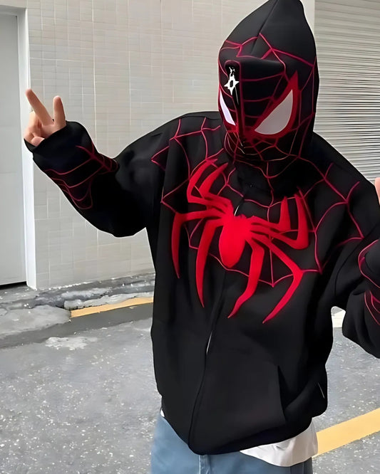 SPIDER UNISEX BLACK HOODIE
