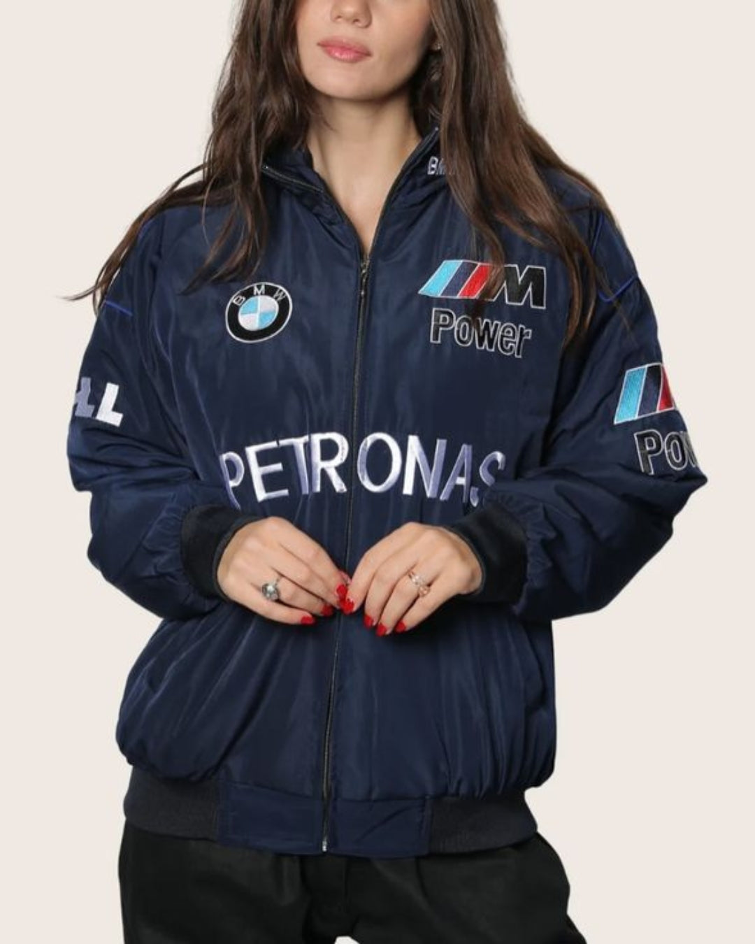 F1 PETRONAS PUFFER EMBROIDERY UNISEX RACING JACKET