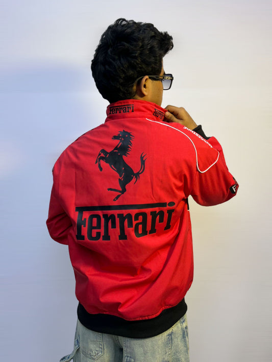 F1 RED FERRARI UNISEX RACING JACKET