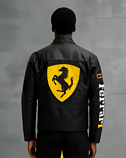 F1 FERRARI LEATHER UNISEX RACING JACKET