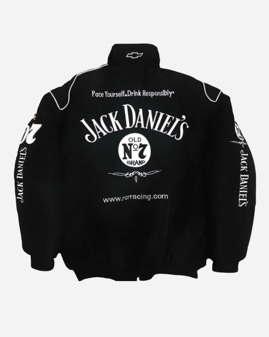 F1 JACK DANIEL PUFFER EMBROIDERY UNISEX RACING JACKET