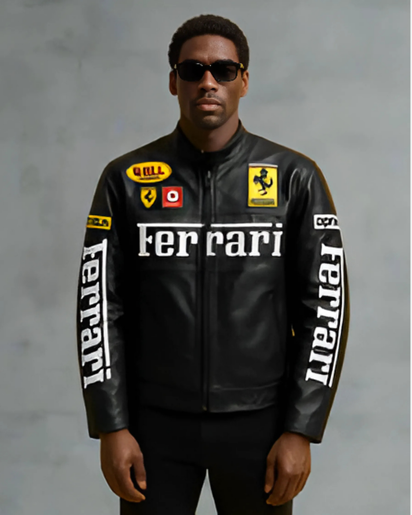 F1 FERRARI LEATHER UNISEX RACING JACKET