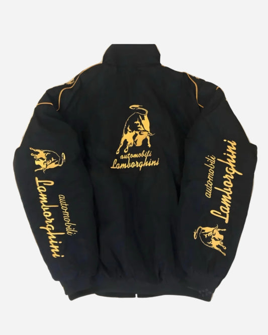F1 LAMBORGHINI PUFFER EMBROIDERY UNISEX RACING JACKET