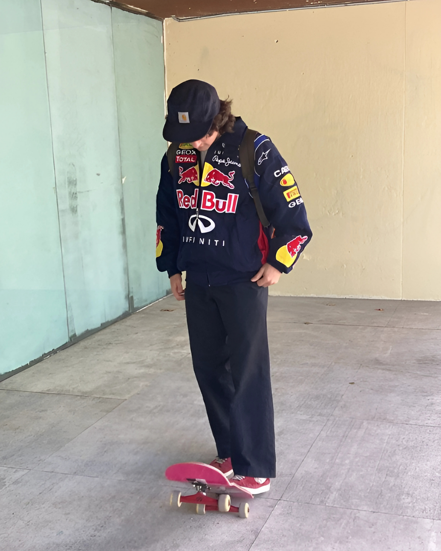 F1 REDBULL PUFFER EMBROIDERY UNISEX RACING JACKET