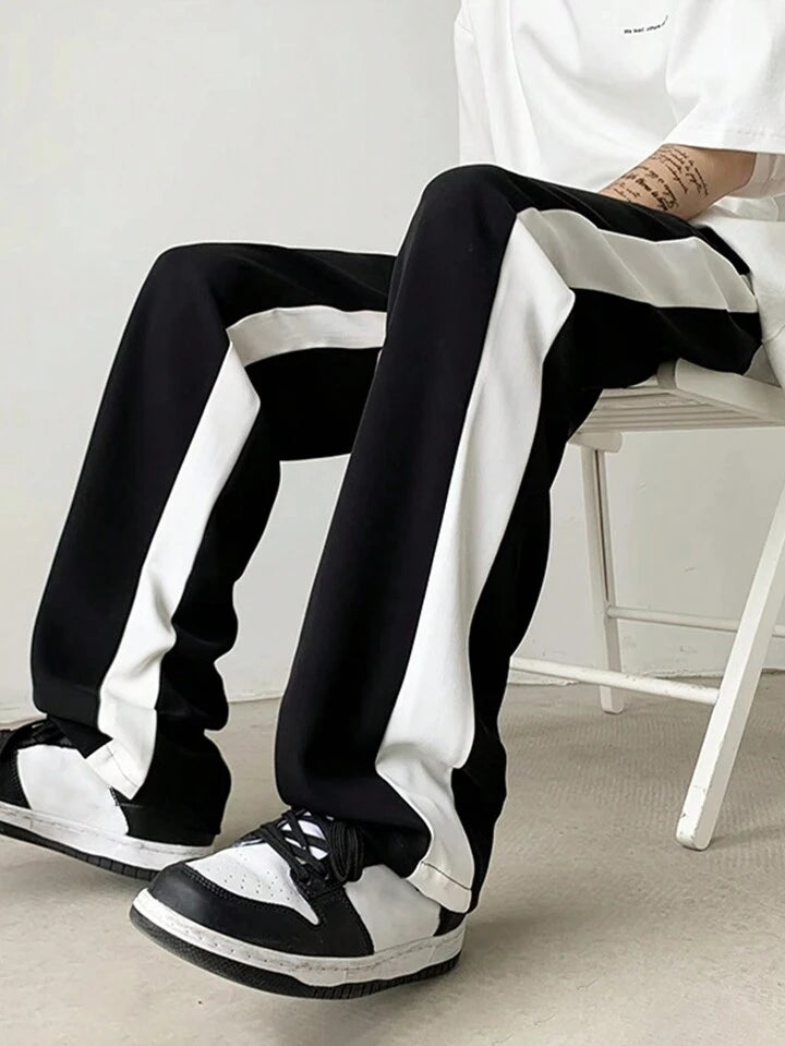 ASTHETIC STRIPS STRAIGHT FIT BAGGY TRACKPANTS