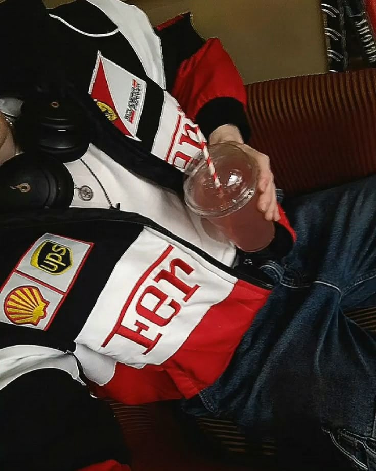 F1 TRIO FERRARI PUFFER EMBROIDERY UNISEX RACING JACKET