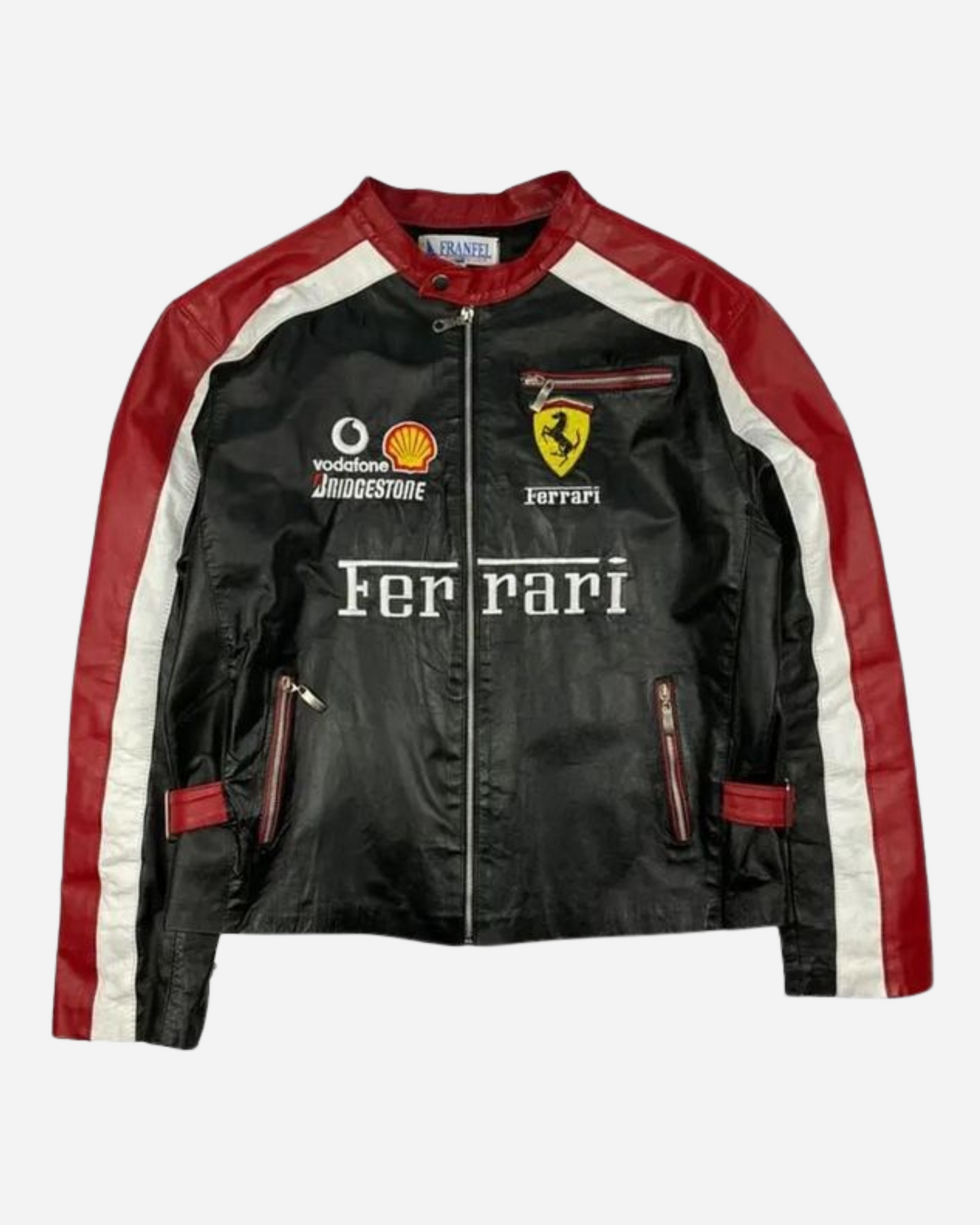 F1 FERRARI LEATHER UNISEX RACIING JACKET