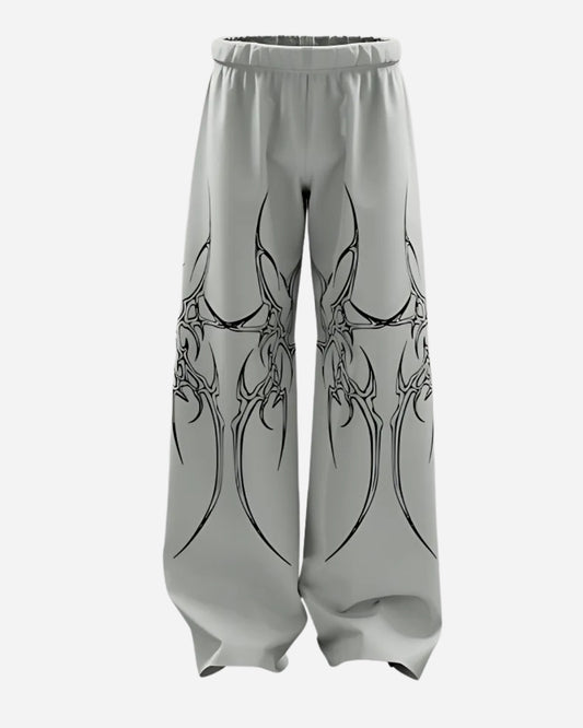 GREY MUTATION UNISEX STRAIGHT FIT BAGGY PANTS