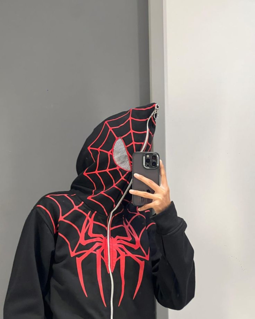 SPIDER UNISEX BLACK HOODIE