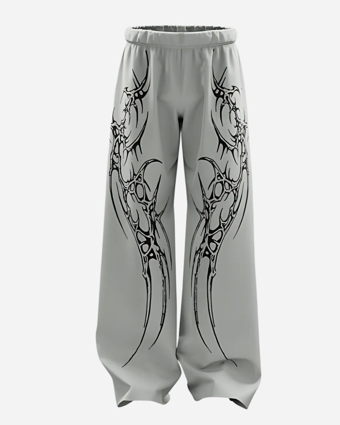 GREY SAIYAN UUNISEX STRIGHT FIT BAGGY PANTS