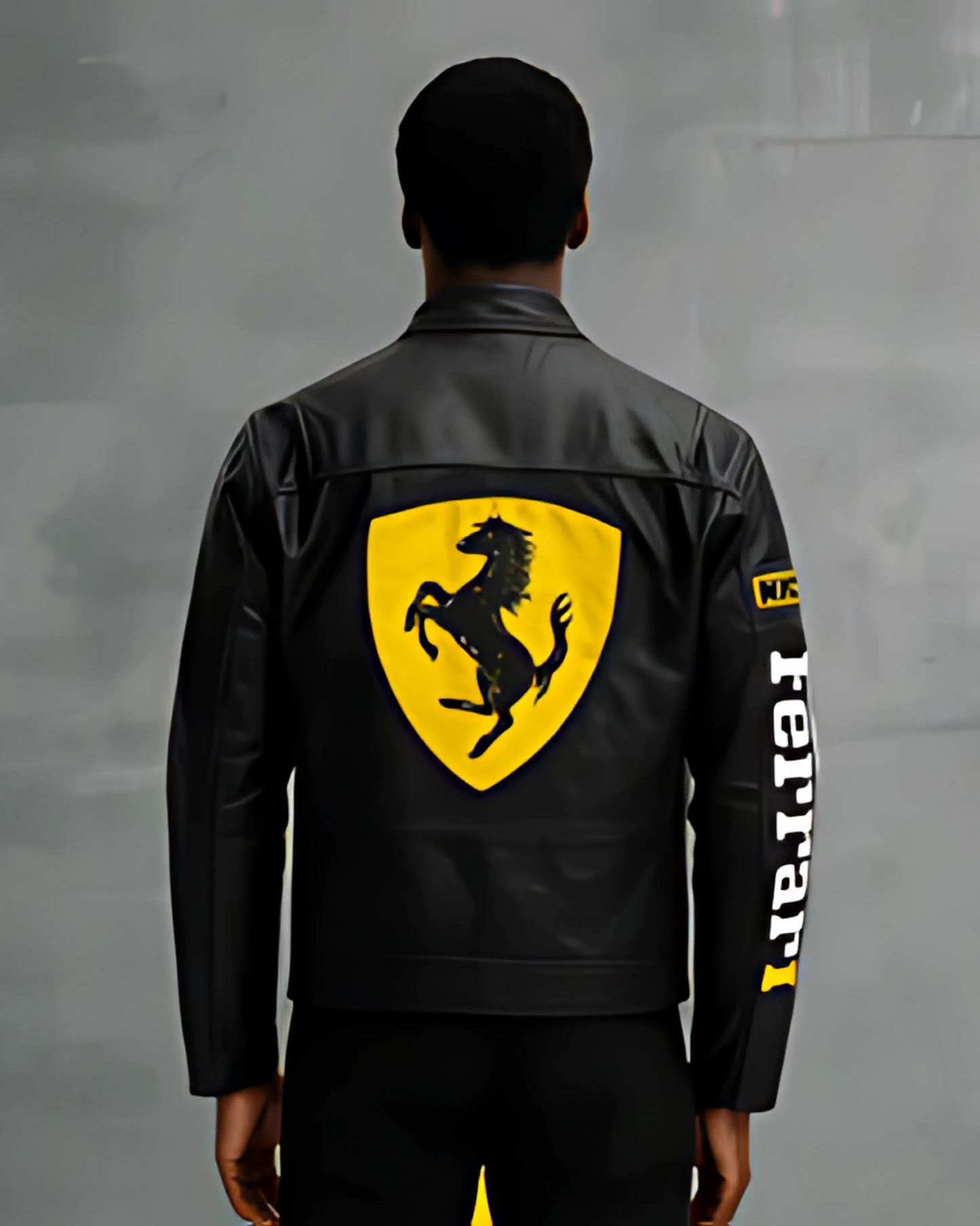 F1 FERRARI LEATHER UNISEX RACING JACKET