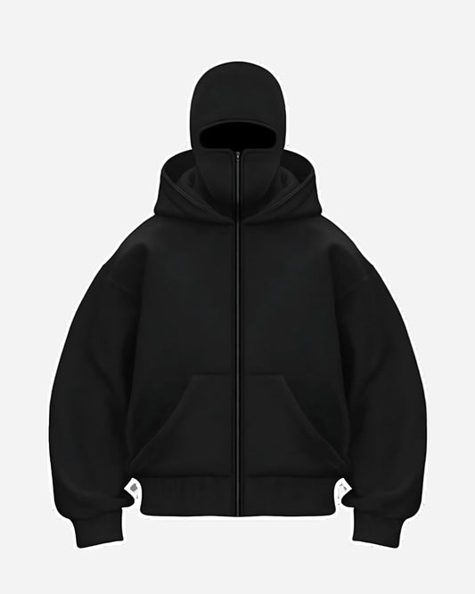 PREMIUM BALACLAVA UNISEX BLACK HOODIE