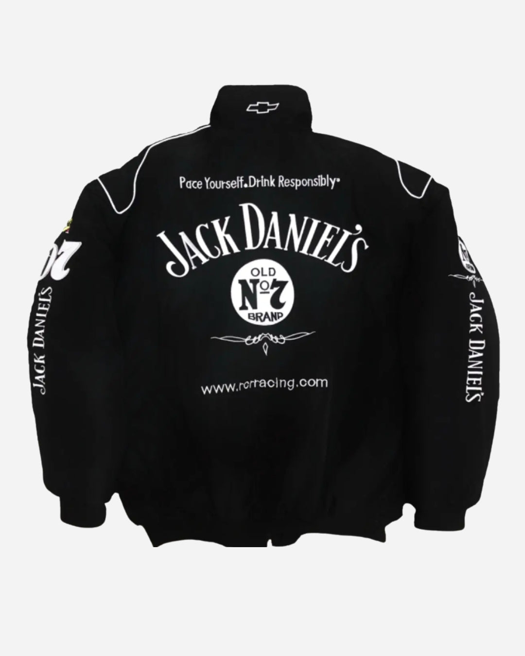 F1 JACK DANIEL PUFFER EMBROIDERY UNISEX RACING JACKET