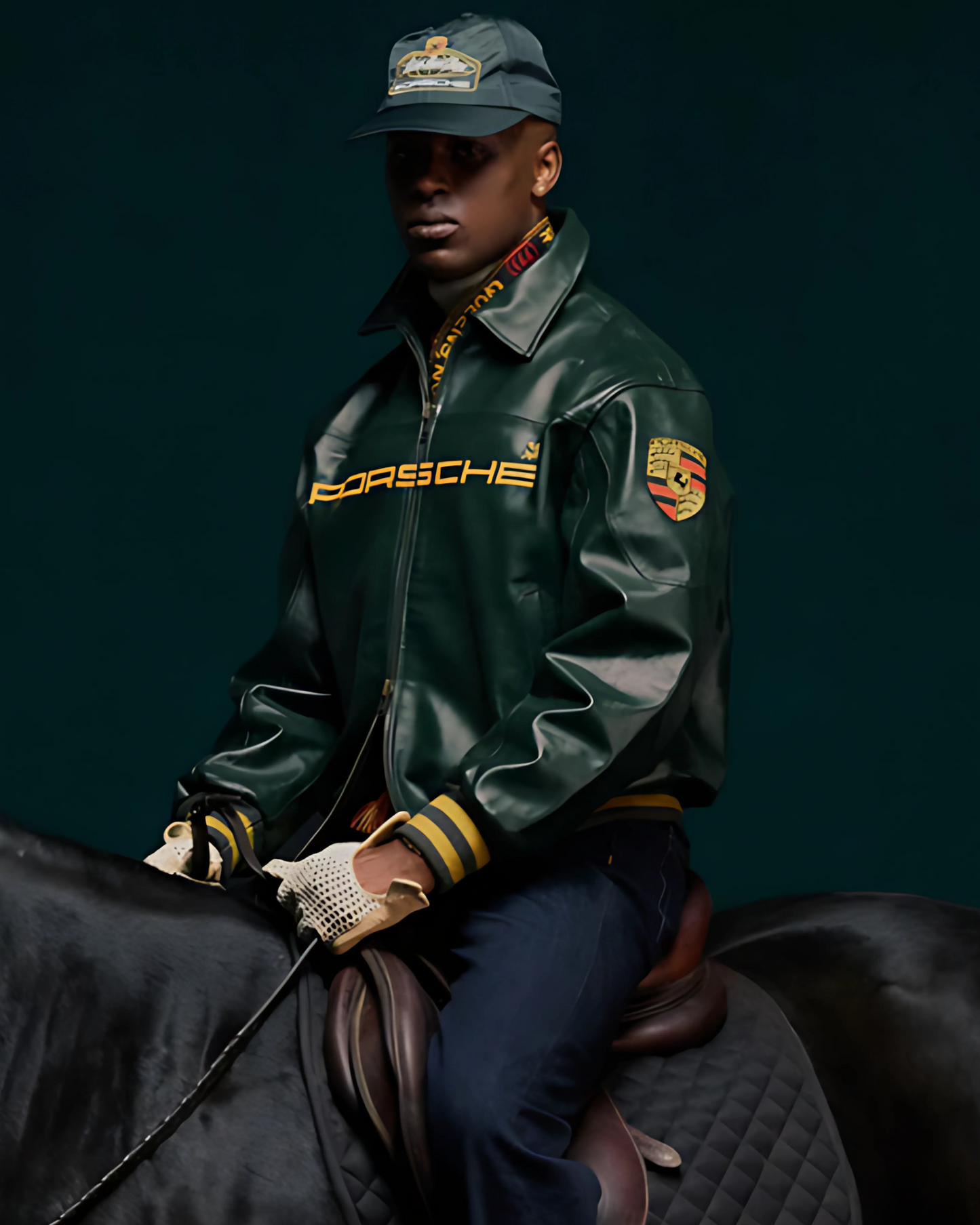 F1 PORSCHE LEATHER UNISEX RACING JACKET