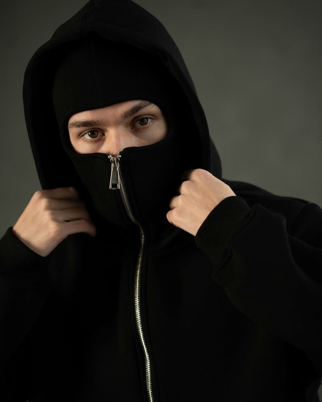 PREMIUM BALACLAVA UNISEX BLACK HOODIE