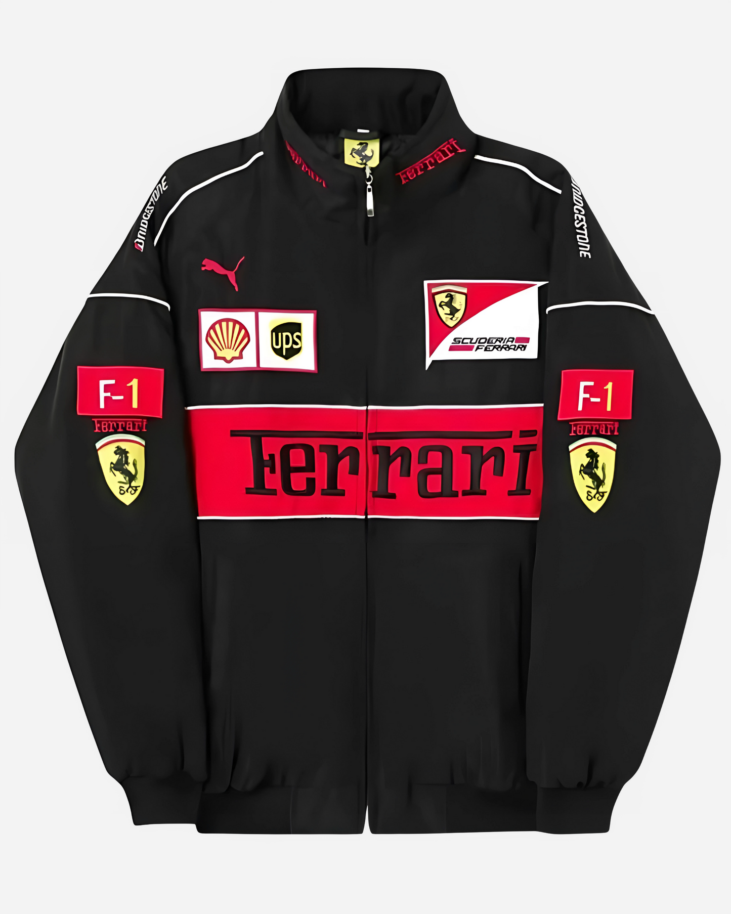 F1 BLACK FERRARI UNISEX RACING JACKET