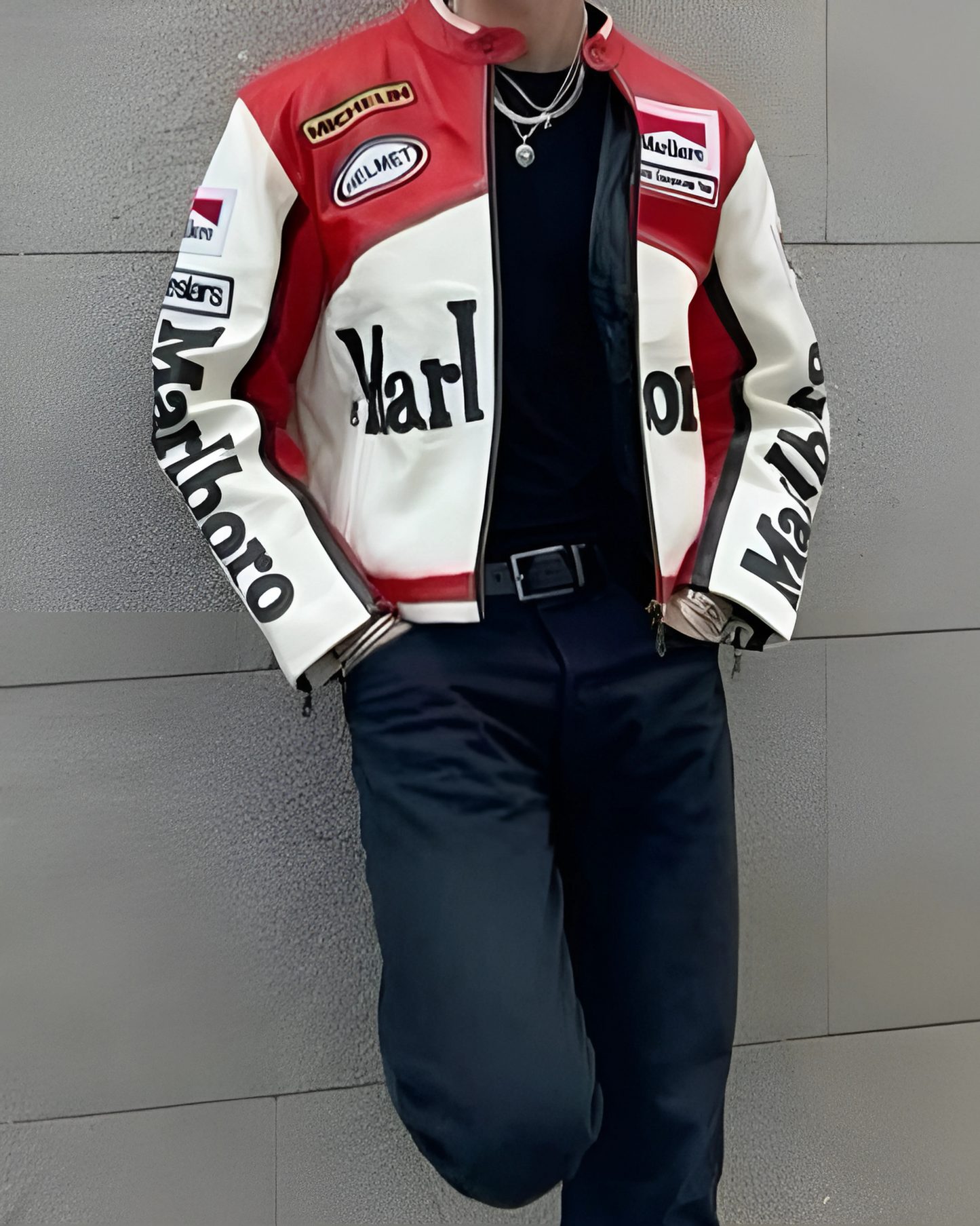 F1 MARLBORO LEATHER UNISEX RACING JACKET