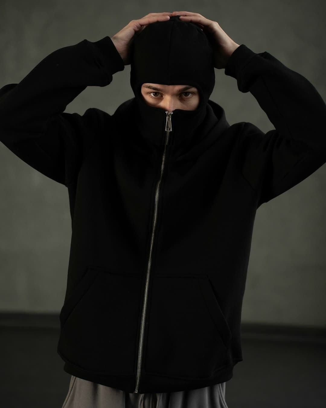 PREMIUM BALACLAVA UNISEX BLACK HOODIE