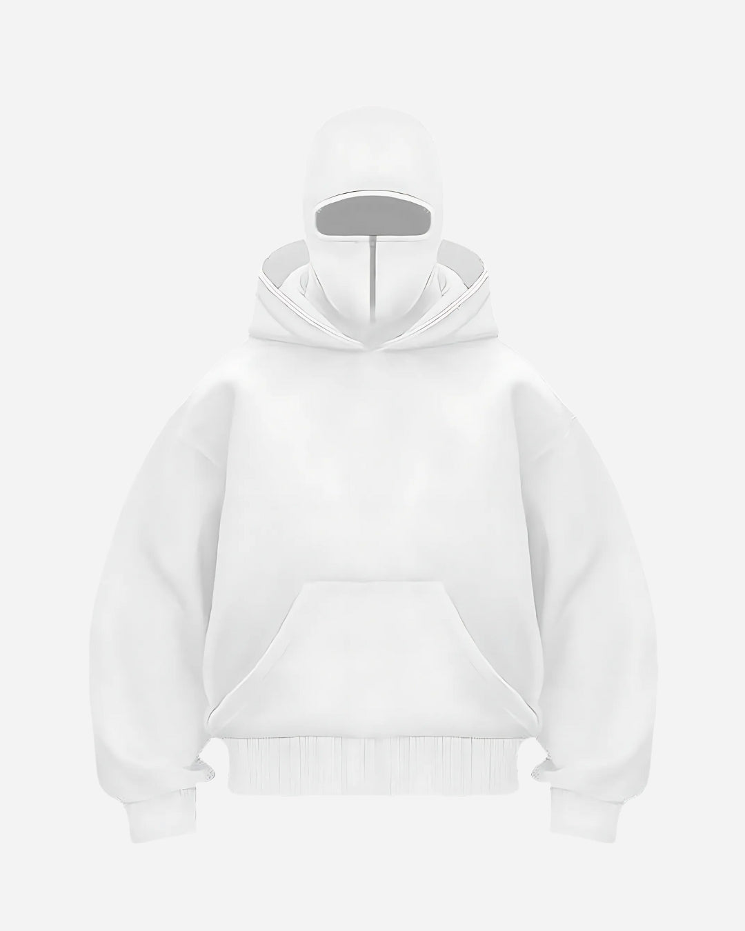 PREMIUM BALACLAVA UNISEX WHITE HOODIE
