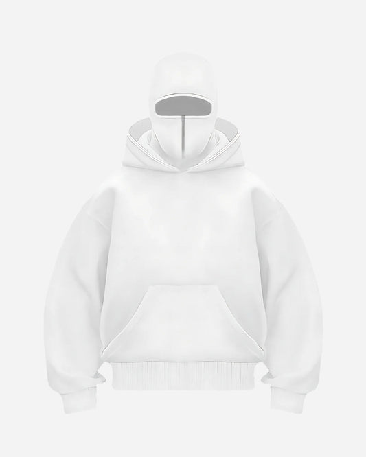 PREMIUM BALACLAVA UNISEX WHITE HOODIE