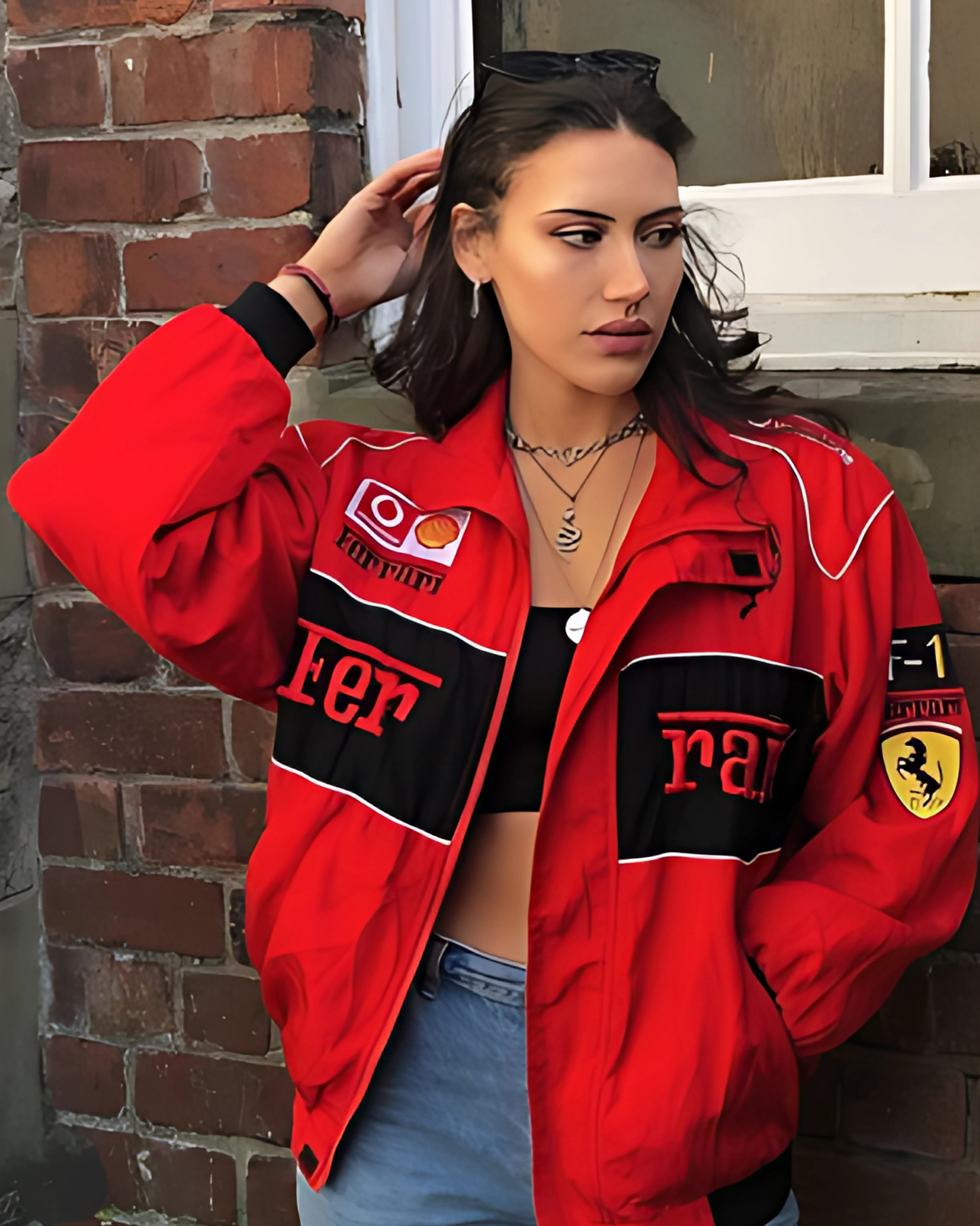 F1 RED FERRARI UNISEX RACING JACKET