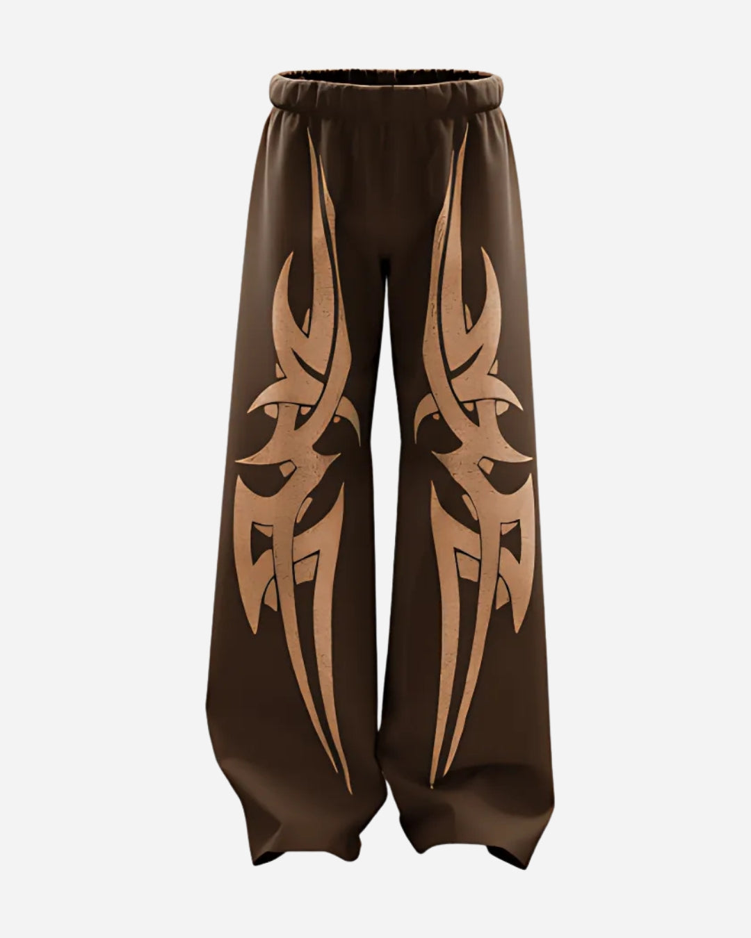RAZOR BROWN STRAIGHT FIT BAGGY PANTS