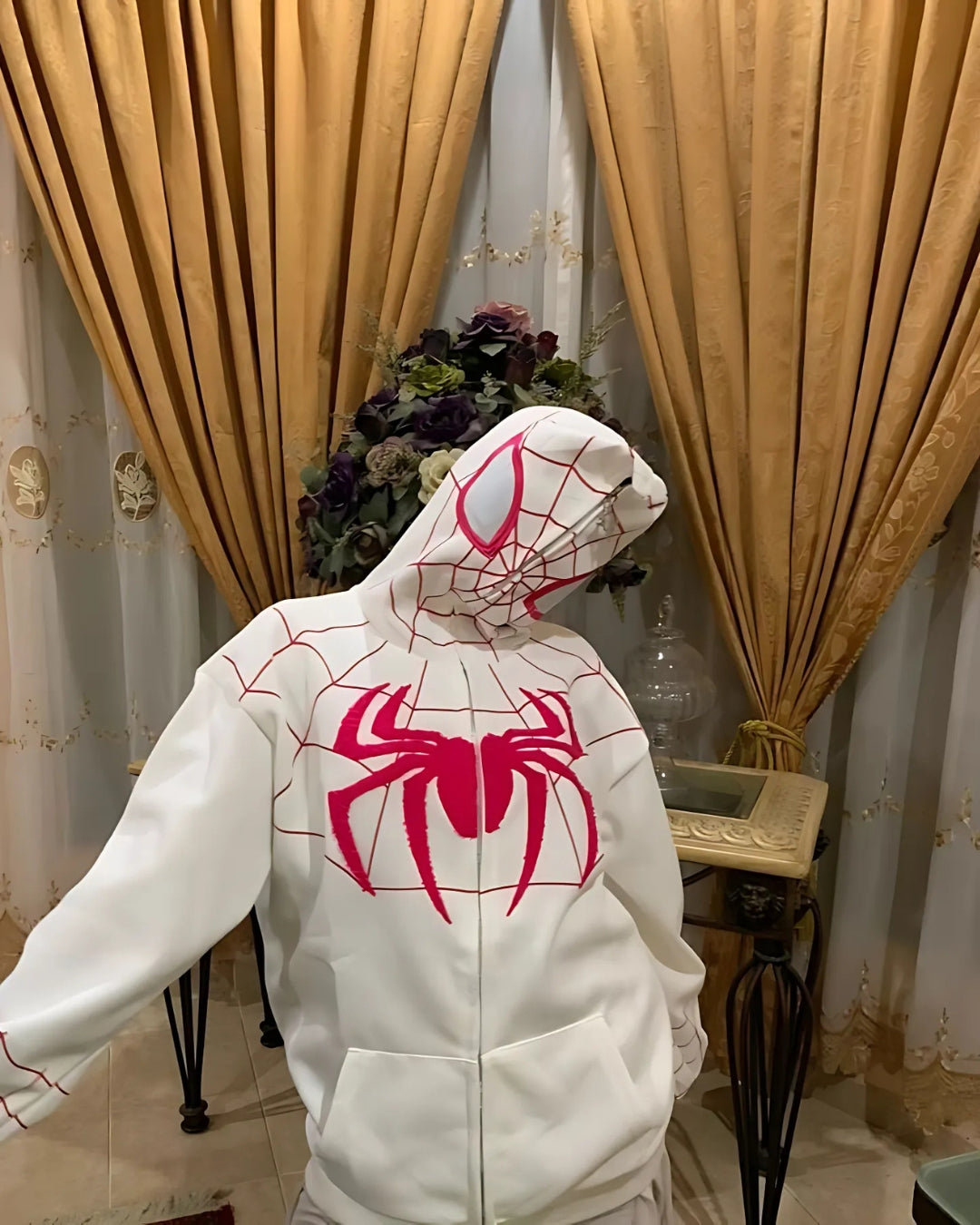 SPIDER UNISEX WHITE HOODIE