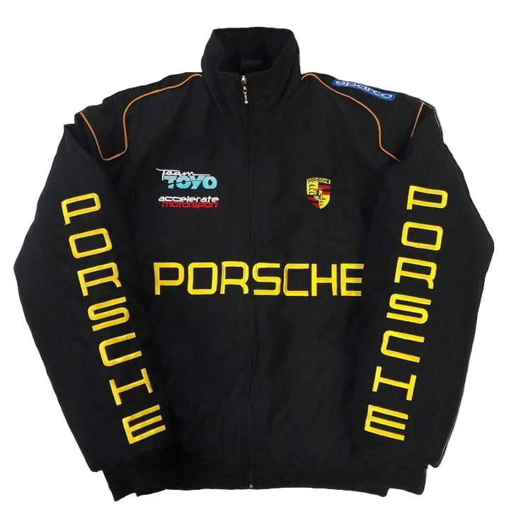 Embroidered Porsche Jacket l premium racing jacket -Drippin